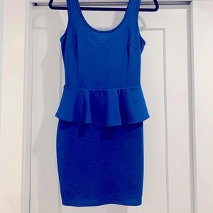 Royal Blue Peplum Dress